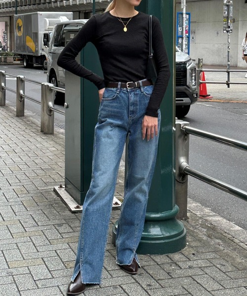 3.3 Field Trip （3.3フィールドトリップ）の「3.3 Field Trip／スリムフィットロングスリーブ  2978692（Tシャツ/カットソー・レディース・アイボリー/グリーン/イエロー/ブラック・FREE）」の5枚目の写真