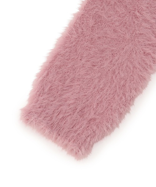 ROPE' PICNIC（ロペピクニック）の「シャギーフィンガーレスグローブ（手袋・レディース・ピンク/キナリ/ベージュ・FREE）」の4枚目の写真