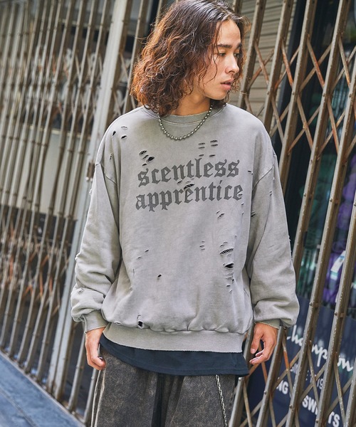 Buyer's Select/ダメージ加工プリント裏毛スウェット（スウェット）｜MSG（エムエスジー）