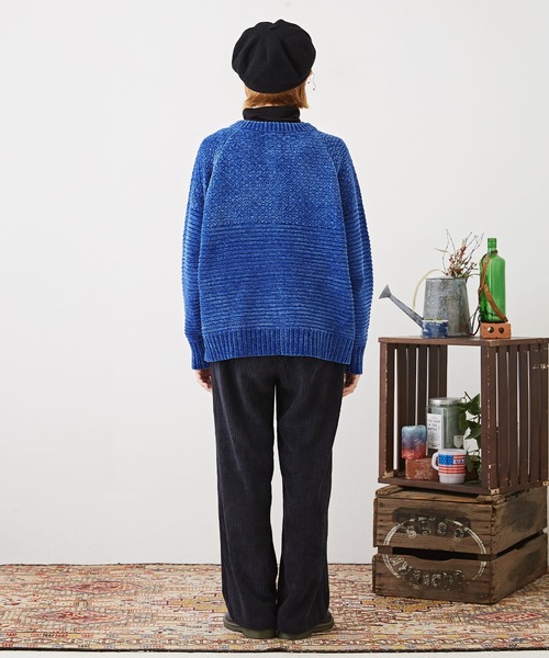 CUBE SUGAR(キューブシュガー)の「モール×ループヤーンニット切替カーディガン(カーディガン/ボレロ・レディース・ホワイト/オレンジ/イエロー/ブルー・M)」の18枚目の写真