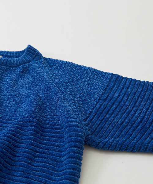 CUBE SUGAR(キューブシュガー)の「モール×ループヤーンニット切替カーディガン(カーディガン/ボレロ・レディース・ホワイト/オレンジ/イエロー/ブルー・M)」の22枚目の写真