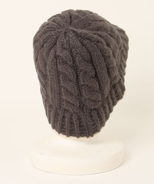 ANDGEEBEE（アンジービー）の「UNISEX ニットバケハ（ハット・レディース・アイボリー/チャコールグレー・FREE）」の14枚目の写真