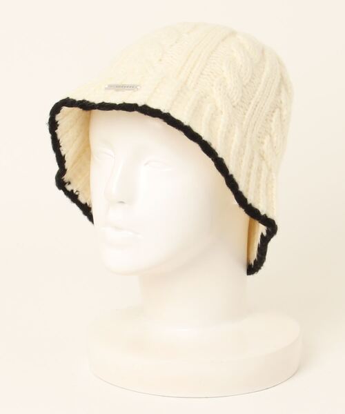 ANDGEEBEE（アンジービー）の「UNISEX ニットバケハ（ハット・レディース・アイボリー/チャコールグレー・FREE）」の8枚目の写真