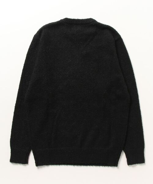 1piu1uguale3 RELAX（ウノピュウノウグァーレトレリラックス）の「1PIU1UGUALE3 RELAX/ウノピゥウノウグァーレトレ リラックス Boucle 113 logo knit ニット（ニット/セーター・メンズ・ホワイト/ブラック・L/XL/M）」の3枚目の写真