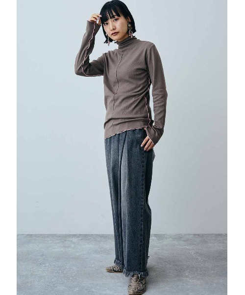 MEDE19F（メデジュウキュウ）の「ＭＥＤＥ１９Ｆ　吸湿発熱コットンハイネックトップス（その他トップス・レディース・ブラウン/ベージュ/チャコールグレー・X-LARGE/MEDIUM/LARGE）」の7枚目の写真