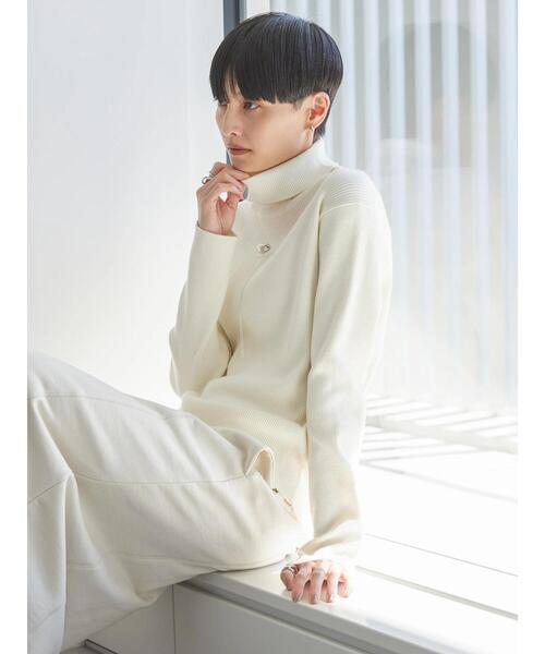 AMERICAN HOLIC(アメリカンホリック)の「バイパチリブタートルニットプルオーバー(ニット/セーター・レディース・ブラック/その他9/アイボリー/ブラウン/レッド・M/L)」の16枚目の写真