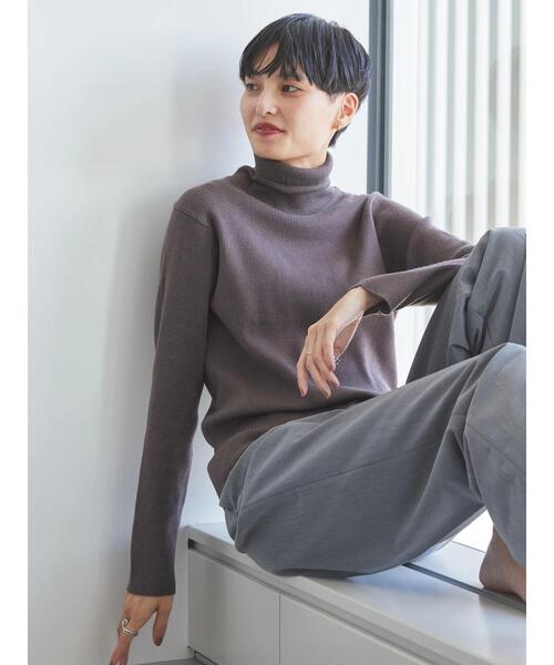 AMERICAN HOLIC(アメリカンホリック)の「バイパチリブタートルニットプルオーバー(ニット/セーター・レディース・ブラック/その他9/アイボリー/ブラウン/レッド・M/L)」の19枚目の写真