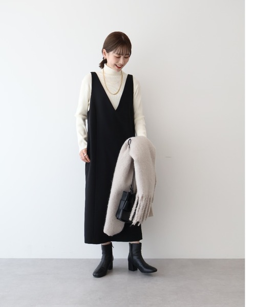 AMERICAN HOLIC(アメリカンホリック)の「バイパチリブタートルニットプルオーバー(ニット/セーター・レディース・ブラック/その他9/アイボリー/ブラウン/レッド・M/L)」の14枚目の写真