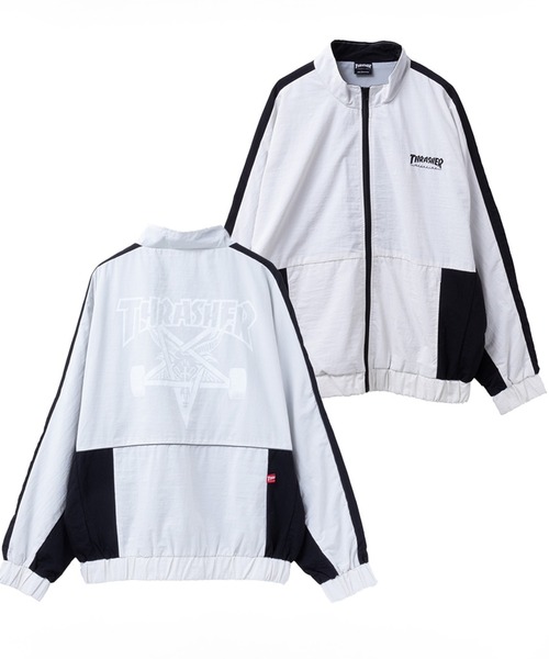 THRASHER（スラッシャー）の「【THRASHER/スラッシャー】 裏メッシュブルゾン（ブルゾン・メンズ・グリーン/ホワイト/ブラック/ブラック×グレー/パープル/グレー・L/XL/M）」の2枚目の写真