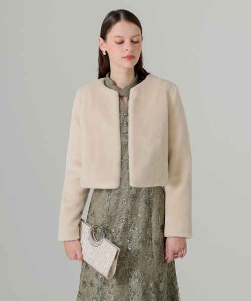 Leja（レジャ）の「【LEJA】ドレスに合うアウターノーカラークルー