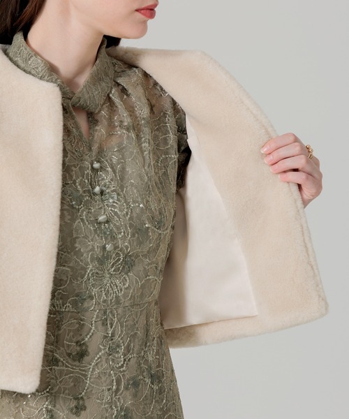 Leja（レジャ）の「【LEJA】ドレスに合うアウターノーカラークルー