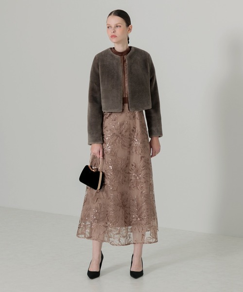 Leja（レジャ）の「【LEJA】ドレスに合うアウターノーカラークルー