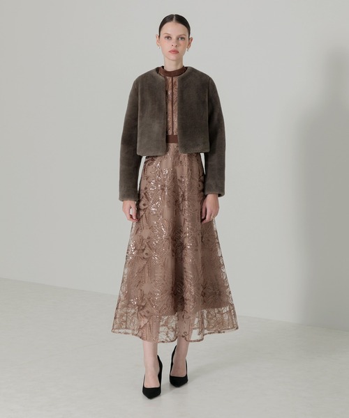 Leja（レジャ）の「【LEJA】ドレスに合うアウターノーカラークルー