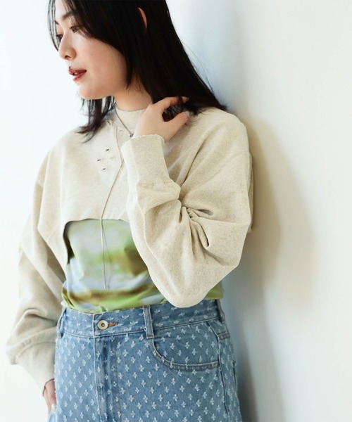 Ray BEAMS（レイビームス）の「PENNEY’S × Ray BEAMS / 別注 ショート スウェット（スウェット・レディース・サックスブルー/ナチュラル・ONE SIZE）」の17枚目の写真