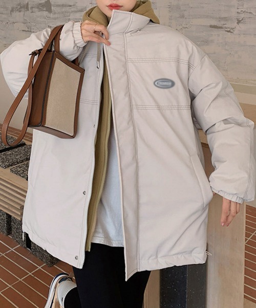 Miniministore(ミニミニストア)の「エコダウンジャケット フード付中綿コート(ブルゾン・レディース・ブルー/ベージュ/ブラック・L/XL)」の7枚目の写真