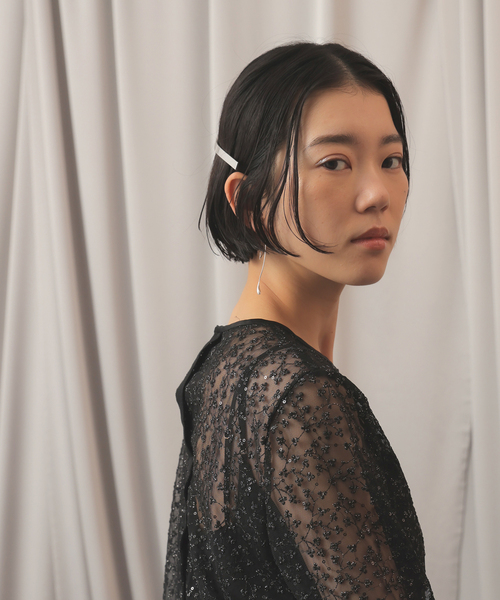 SLOBE IENA(スローブイエナ)の「SLOBE スクエアバレッタ(バレッタ/ヘアクリップ・レディース・シルバー/ゴールド・FREE)」の3枚目の写真