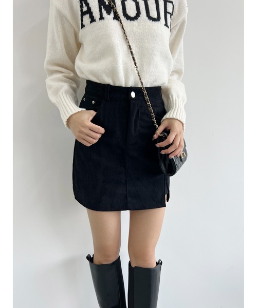 PHILLY（フィリー）の「【PHILLY】コーデュロイタイトミニスカート（スカート・レディース・アイボリー/ブラック・FREE）」の10枚目の写真