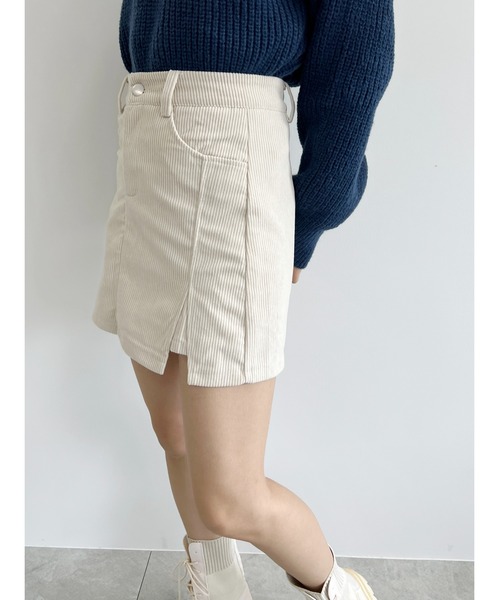 PHILLY（フィリー）の「【PHILLY】コーデュロイタイトミニスカート（スカート・レディース・アイボリー/ブラック・FREE）」の4枚目の写真