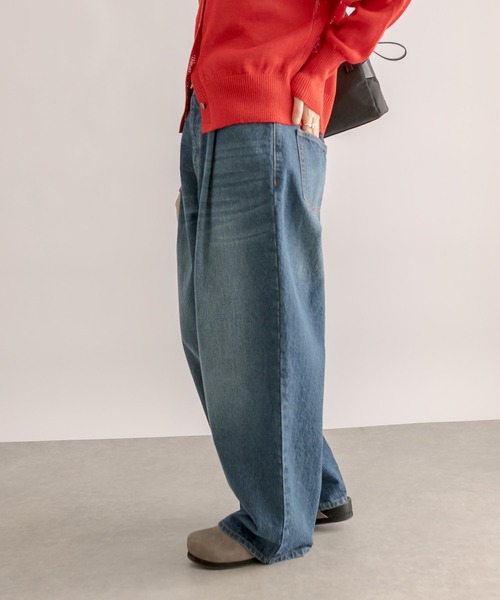 RIVE DROITE（リヴドロワ）の「MONN.:.(モン)/タックワイドデニム（デニムパンツ・レディース・ブルー・38/36）」の15枚目の写真