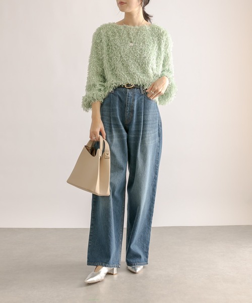 RIVE DROITE（リヴドロワ）の「MONN.:.(モン)/タックワイドデニム（デニムパンツ・レディース・ブルー・38/36）」の7枚目の写真