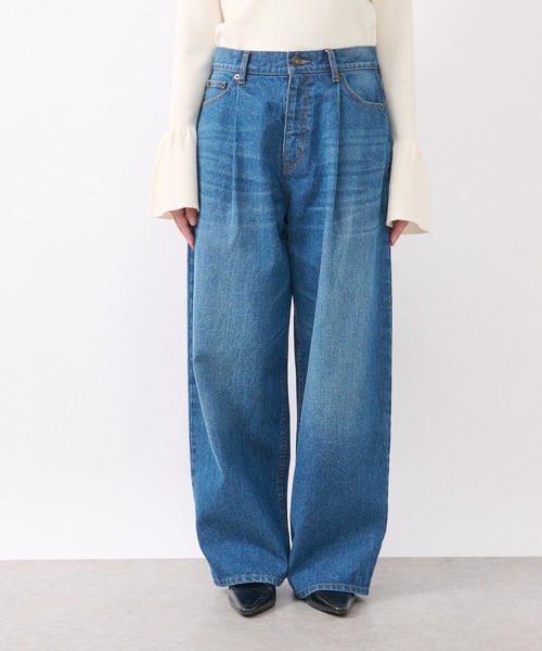 RIVE DROITE（リヴドロワ）の「MONN.:.(モン)/タックワイドデニム（デニムパンツ・レディース・ブルー・38/36）」の8枚目の写真