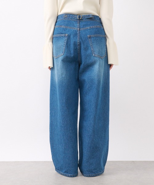 RIVE DROITE（リヴドロワ）の「MONN.:.(モン)/タックワイドデニム（デニムパンツ・レディース・ブルー・38/36）」の4枚目の写真