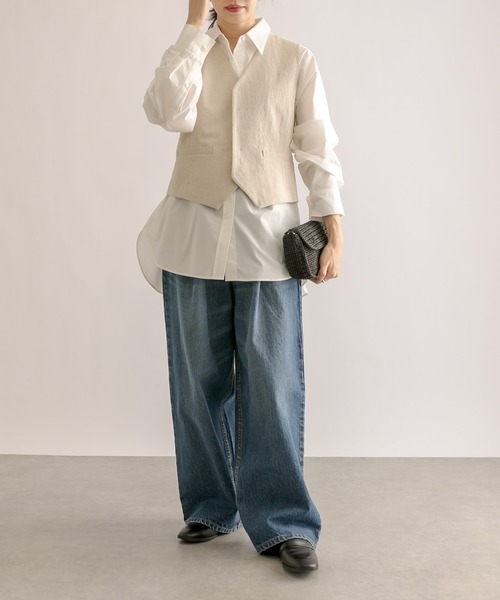 RIVE DROITE（リヴドロワ）の「MONN.:.(モン)/タックワイドデニム（デニムパンツ・レディース・ブルー・38/36）」の22枚目の写真