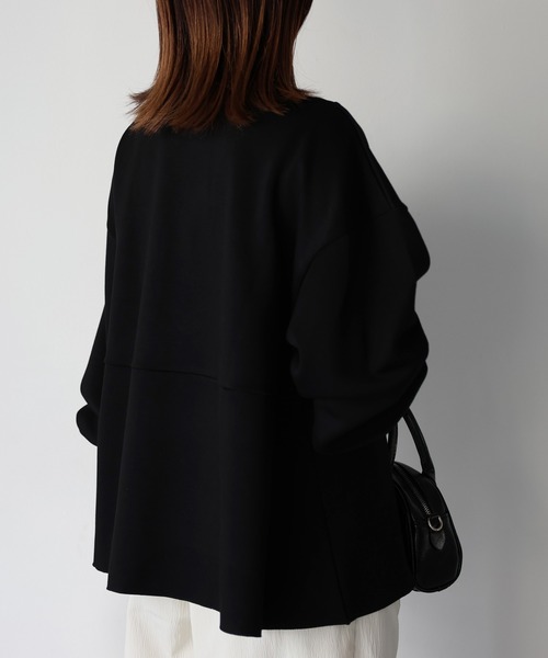 Riberry（リベリー）の「ダンボールペプラムカーディガン（カーディガン/ボレロ・レディース・ブラック/アイボリー・FREE）」の21枚目の写真