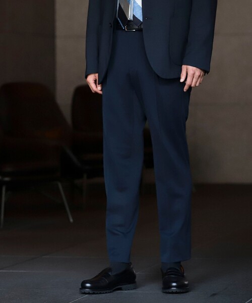B:MING by BEAMS（ビーミングバイビームス）の「B:MING by BEAMS / NOMAD Breeze Cool(R) メッシュ 1プリーツ スラックス 24SS (セットアップ対応)（スーツパンツ・メンズ・チャコールグレー/ネイビー/オリーブ・X-LARGE/LARGE/MEDIUM/SMALL）」の9枚目の写真