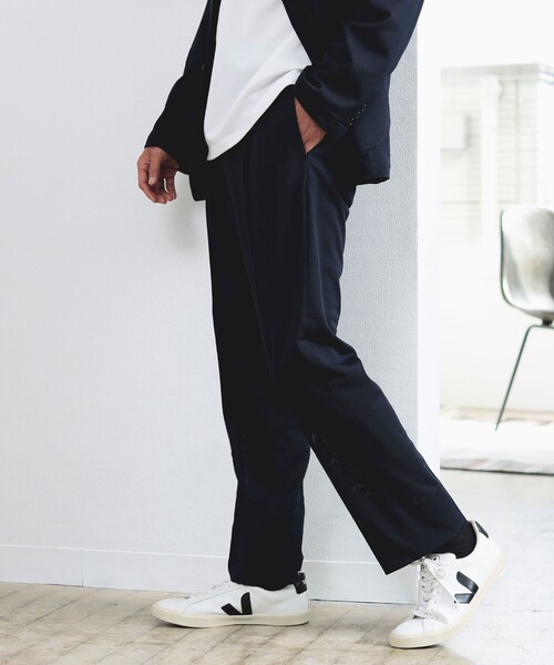 B:MING by BEAMS（ビーミングバイビームス）の「B:MING by BEAMS / NOMAD Breeze Cool(R) メッシュ 1プリーツ スラックス 24SS (セットアップ対応)（スーツパンツ・メンズ・チャコールグレー/ネイビー/オリーブ・X-LARGE/LARGE/MEDIUM/SMALL）」の12枚目の写真
