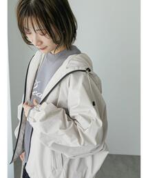 Samansa Mos2 blue | 【撥水】ラグランマウンテンパーカー(ブルゾン)