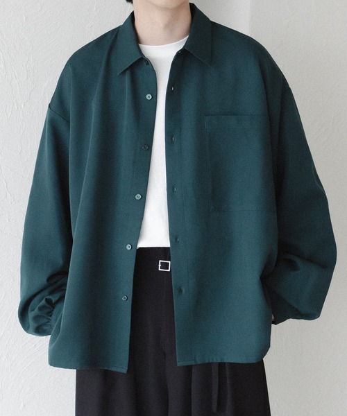 epnok(エプノック)の「アソートベーシックルーズシャツ(シャツ/ブラウス・メンズ・グレイッシュベージュ/ブラック/オフホワイト/サックスブルー/ホワイト系その他/ブルー/ダークグリーン/チャコールグレー/ブラック系その他/ブルー系その他/ダークグレー・SMALL/LARGE/MEDIUM)」の8枚目の写真