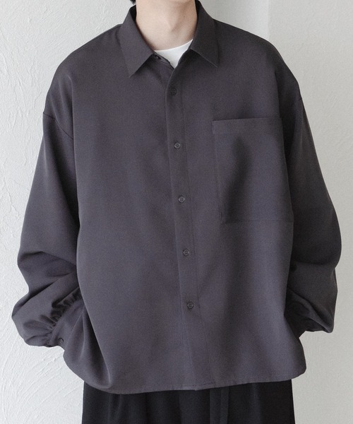 epnok(エプノック)の「アソートベーシックルーズシャツ(シャツ/ブラウス・メンズ・グレイッシュベージュ/ブラック/オフホワイト/サックスブルー/ホワイト系その他/ブルー/ダークグリーン/チャコールグレー/ブラック系その他/ブルー系その他/ダークグレー・SMALL/LARGE/MEDIUM)」の20枚目の写真