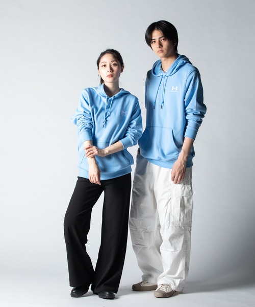 UNDER ARMOUR（アンダーアーマー）の「UAエッセンシャルテリー フーディー（トレーニング/メンズ）（スウェット・メンズ・ブルー系・M/XL/XXL/L/S）」の2枚目の写真