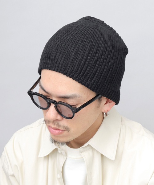A.M.S.（エーエムエス）の「オーガニックコットン シングルビーニー ニットキャップ（ニットキャップ/ビーニー・メンズ・チャコールグレー/オフホワイト/ブラック/ブラック系その他/ブルー系その他・FREE）」の9枚目の写真