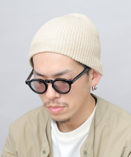 A.M.S.（エーエムエス）の「オーガニックコットン シングルビーニー ニットキャップ（ニットキャップ/ビーニー・メンズ・チャコールグレー/オフホワイト/ブラック/ブラック系その他/ブルー系その他・FREE）」の7枚目の写真