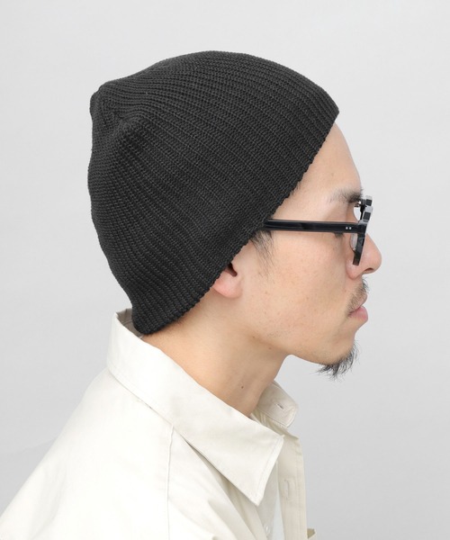 A.M.S.（エーエムエス）の「オーガニックコットン シングルビーニー ニットキャップ（ニットキャップ/ビーニー・メンズ・チャコールグレー/オフホワイト/ブラック/ブラック系その他/ブルー系その他・FREE）」の15枚目の写真