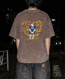 【a-r】〔Red Cap Girl/レッドキャップガール〕スノーウォッシュ ヴィンテージ加工イラスト ルーズサイズ Tシャツ