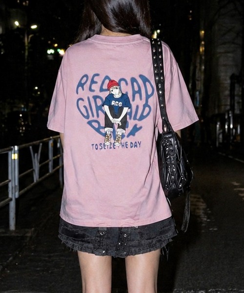 Red Cap Girl(レッドキャプガール)の「【a-r】〔Red Cap Girl/レッドキャップガール〕スノーウォッシュ ヴィンテージ加工イラスト ルーズサイズ Tシャツ(Tシャツ/カットソー・メンズ・ブラック系その他2/ブラック系その他/ブラック系その他4/ブラック系その他3/ブラウン系2/ピンク系2/ピンク系1/ブラウン系1/ブラック系1/ブラック系2・LARGE/MEDIUM/X-LARGE)」の9枚目の写真