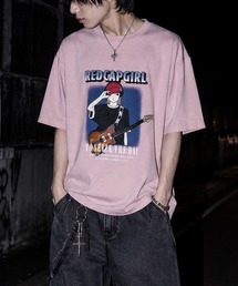 Red Cap Girl（レッドキャプガール）の「【a-r】〔Red Cap Girl レッドキャップガール〕スノーウォッシュ ヴィンテージ加工イラスト ルーズサイズ Tシャツ（Tシャツ/カットソー）」