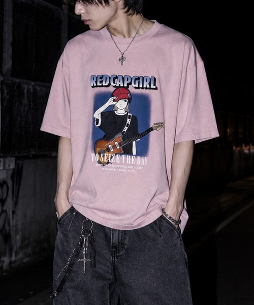 Red Cap Girl(レッドキャプガール)の「【a-r】〔Red Cap Girl/レッドキャップガール〕スノーウォッシュ ヴィンテージ加工イラスト ルーズサイズ Tシャツ(Tシャツ/カットソー・メンズ・ブラック系その他2/ブラック系その他/ブラック系その他4/ブラック系その他3/ブラウン系2/ピンク系2/ピンク系1/ブラウン系1/ブラック系1/ブラック系2・LARGE/MEDIUM/X-LARGE)」の10枚目の写真