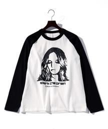 メンズライク プリントラグラン Tシャツ レディース