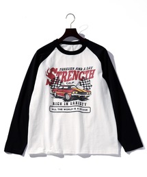 メンズライク プリントラグラン Tシャツ レディース
