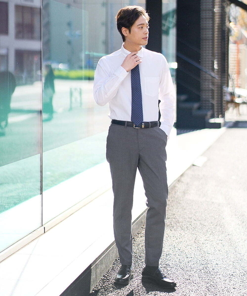 a.v.v（アーヴェヴェ）の「【ビジネス/七五三/セレモニー】シャークスキンストレッチイージースラックス（セットアップ可）（スラックス・メンズ・ネイビー/チャコールグレー・46/48/50）」の14枚目の写真