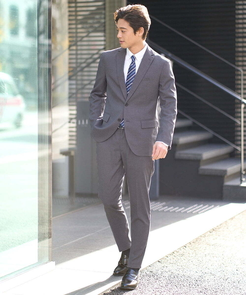 a.v.v（アーヴェヴェ）の「【ビジネス/七五三/セレモニー】シャークスキンストレッチイージースラックス（セットアップ可）（スラックス・メンズ・ネイビー/チャコールグレー・46/48/50）」の19枚目の写真