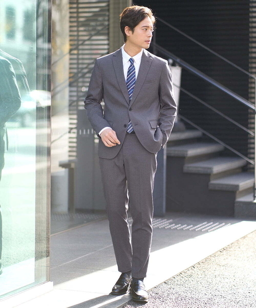 a.v.v（アーヴェヴェ）の「【ビジネス/七五三/セレモニー】シャークスキンストレッチイージースラックス（セットアップ可）（スラックス・メンズ・ネイビー/チャコールグレー・46/48/50）」の20枚目の写真