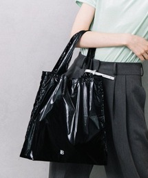 【BEAURE/ビュレ】ロゴ刺繍入りワッシャーメタリックトートバッグ