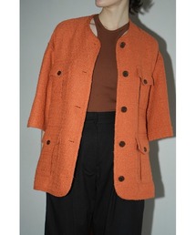 CLANE（クラネ）の「CLANE/クラネ/HALF SLEEVE TWEED JACKET（テーラードジャケット・レディース）」