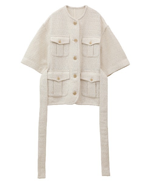 CLANE（クラネ）の「CLANE/クラネ/HALF SLEEVE TWEED JACKET