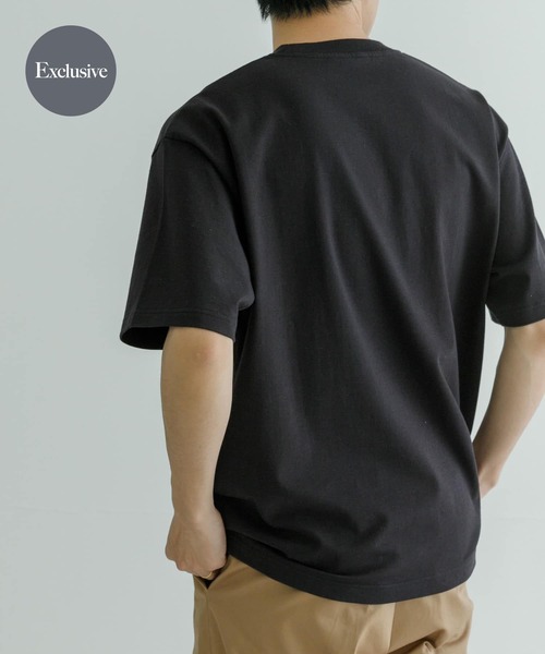 ATON（エイトン）の「『別注』ATON×URBAN RESEARCH　SUPIMA COMPACT JERSEY（Tシャツ/カットソー・メンズ・スミクロ/グリーン系その他/ホワイト・2/4/6）」の3枚目の写真